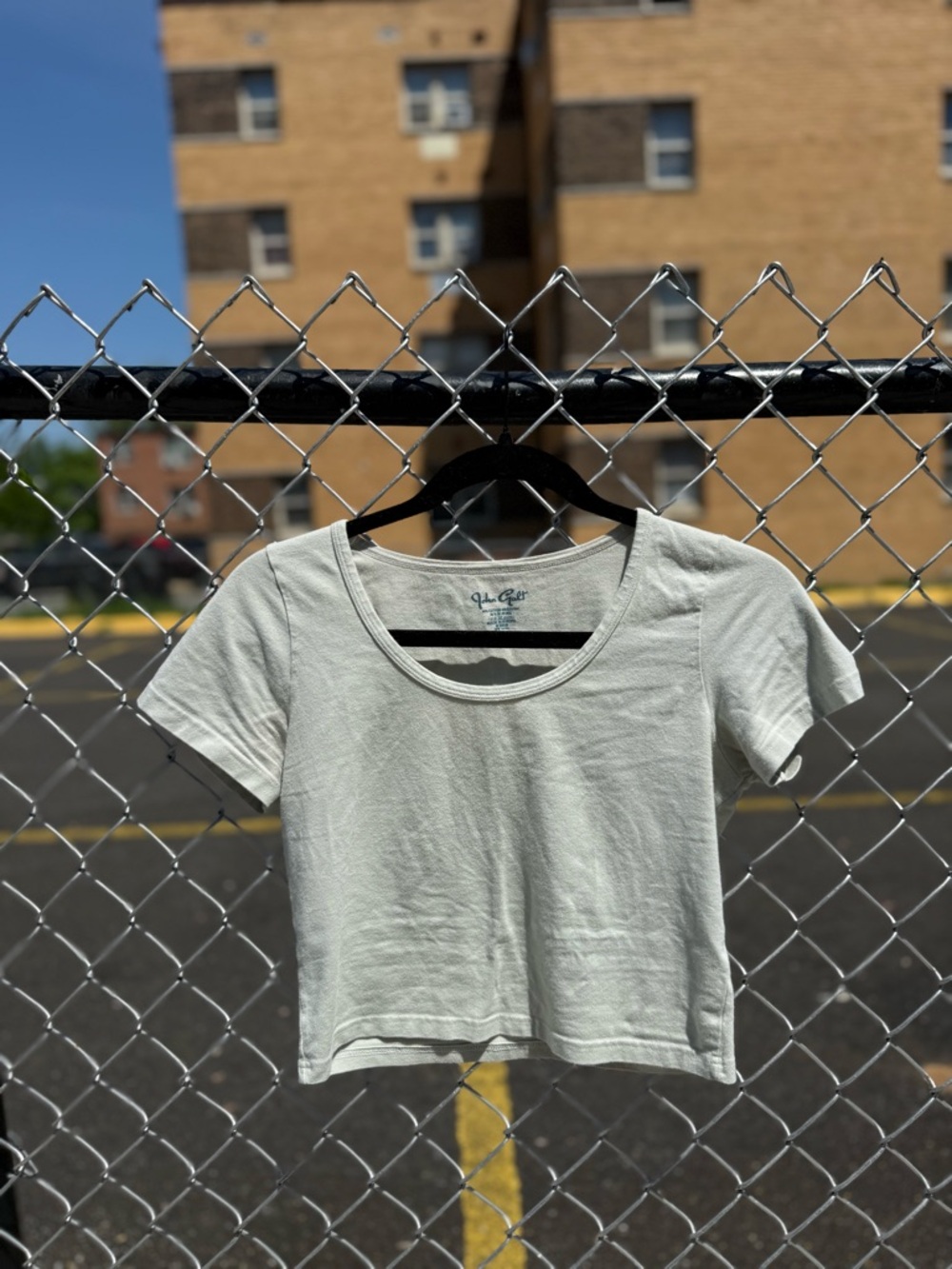 Brandy Melville Light Sage Green Scoop Neck Crop Top